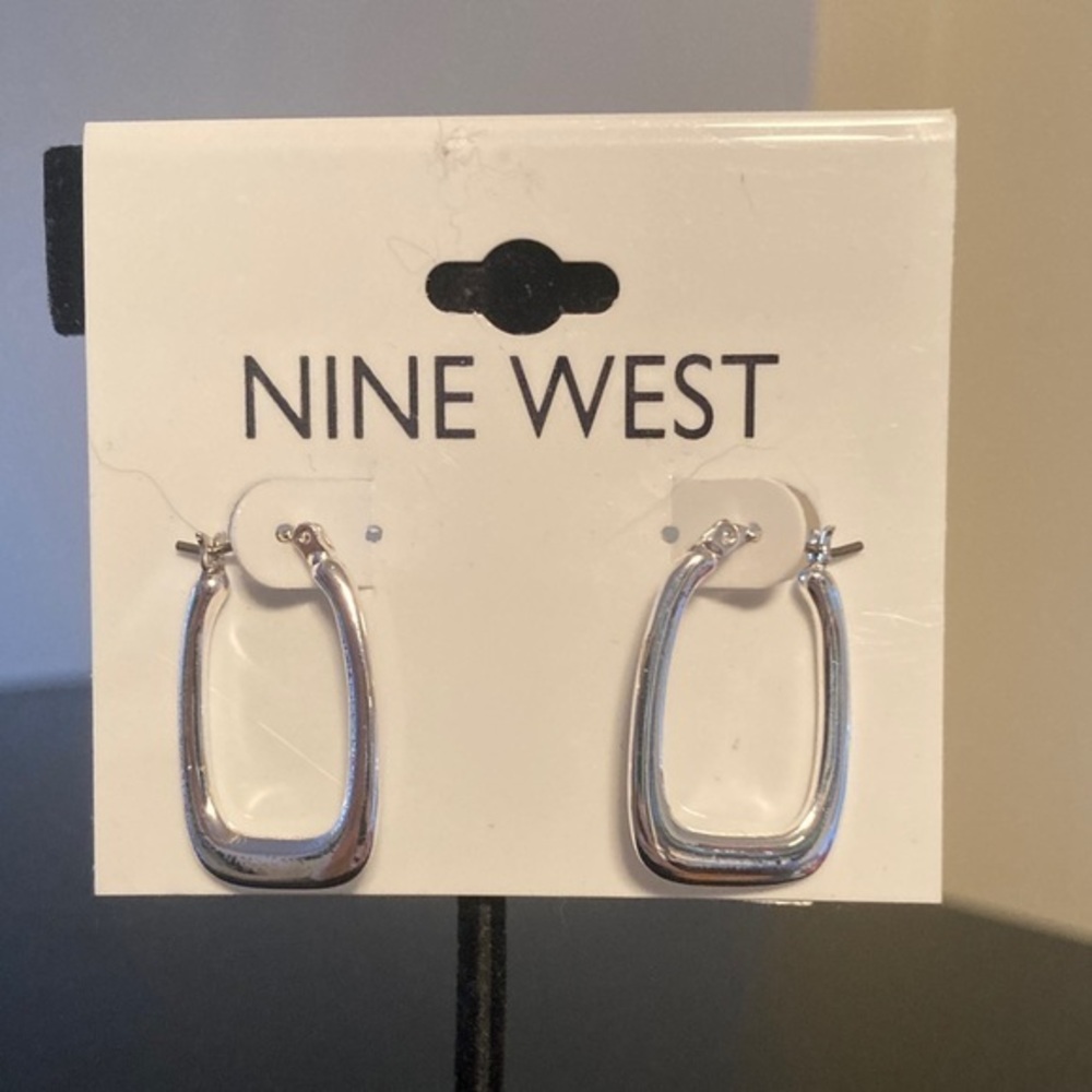 Nine West Silver Geometric Earrings